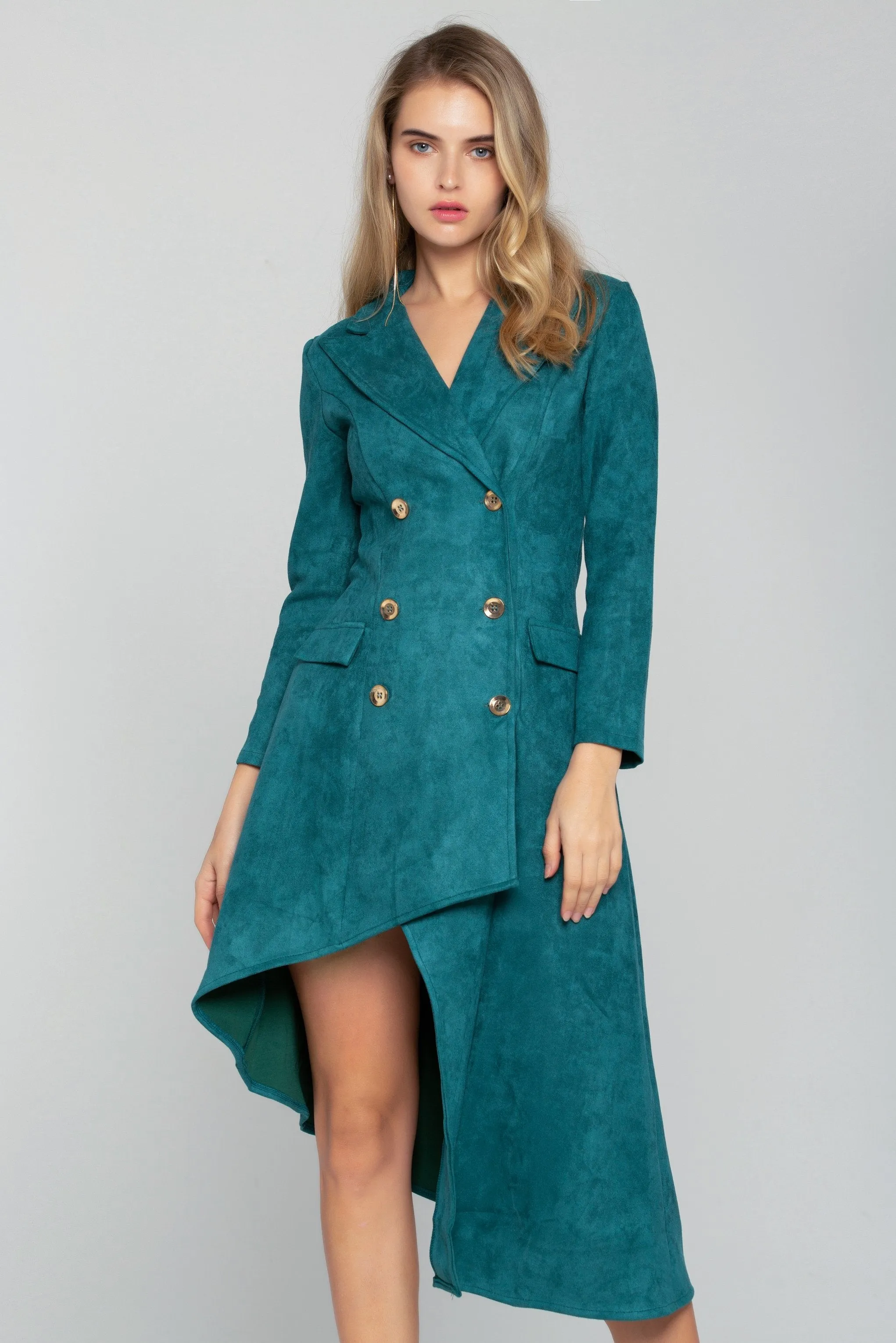 Parakeet Asymmetrical Double Breasted Blazer Dress