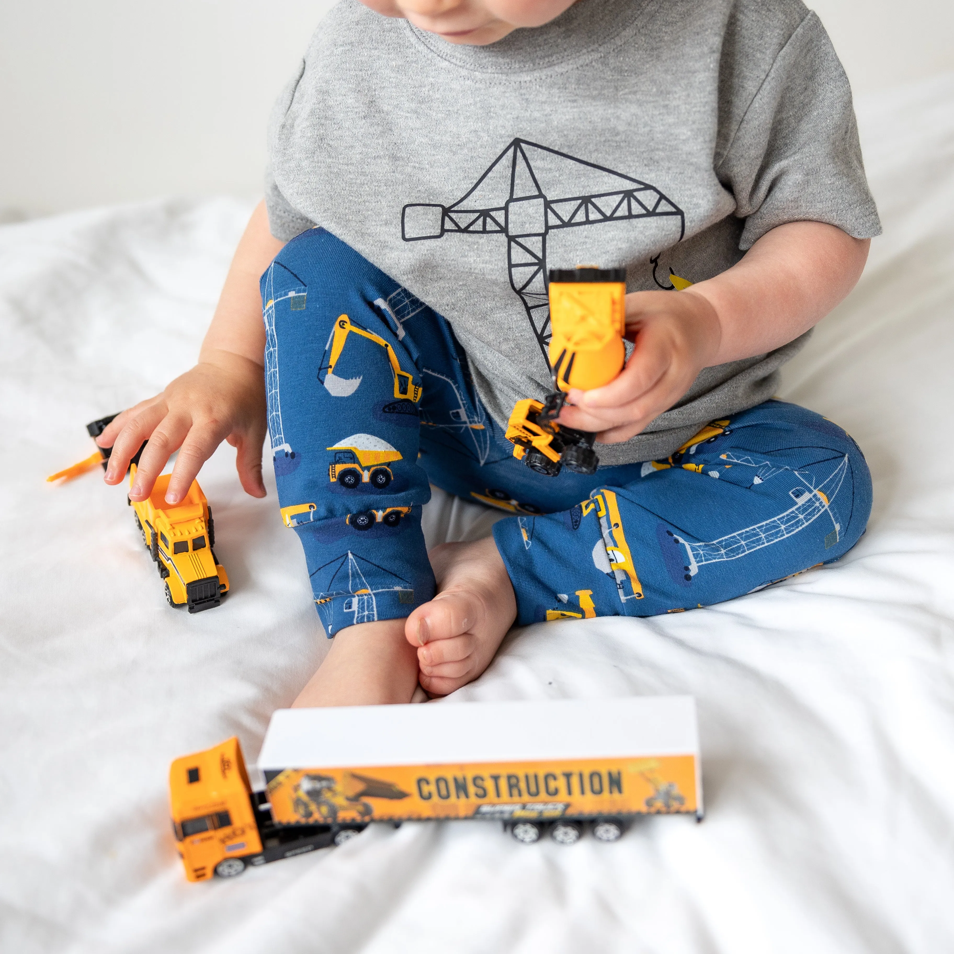 Personalised Construction Organic Childs Denim Jacket