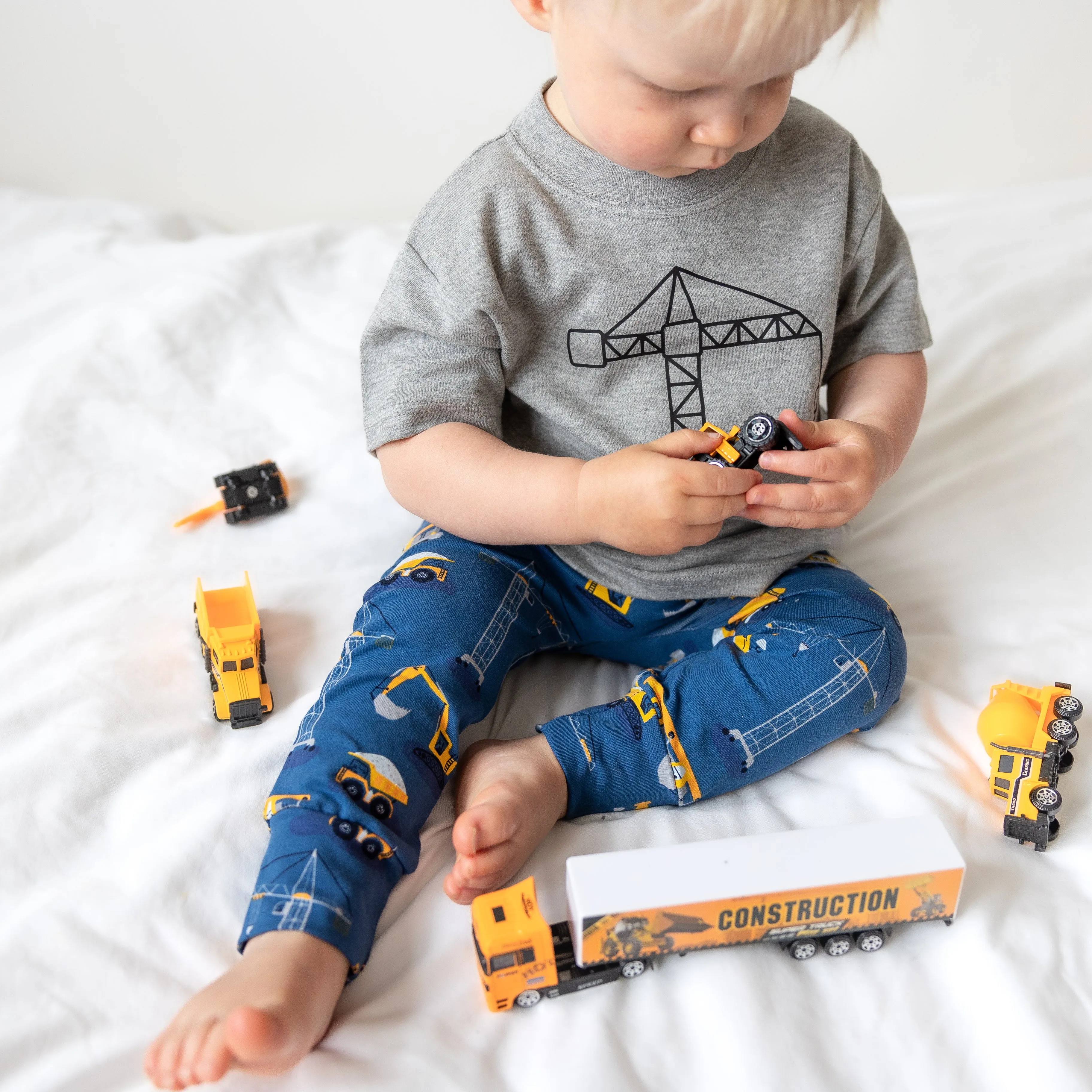 Personalised Construction Organic Childs Denim Jacket