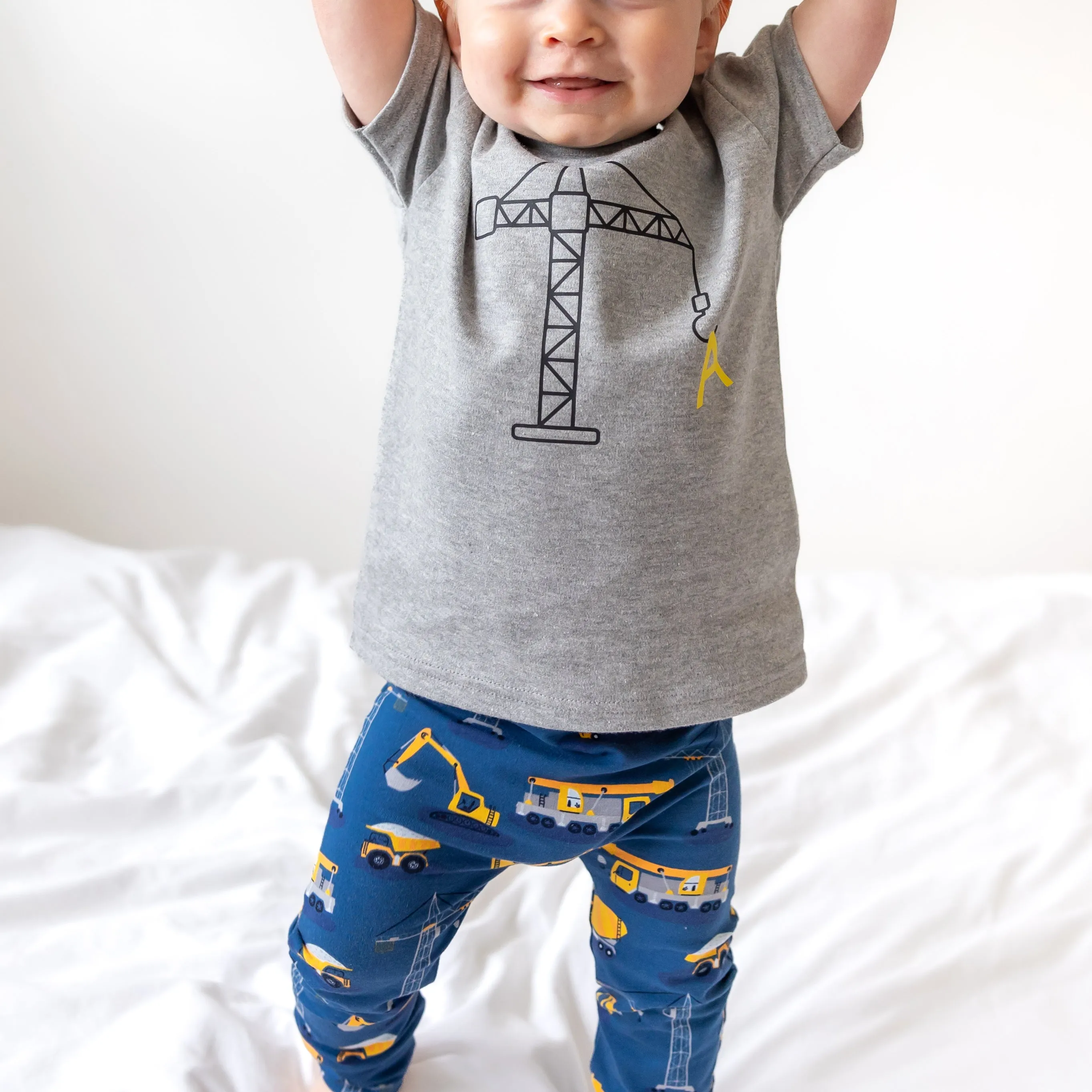 Personalised Construction Organic Childs Denim Jacket