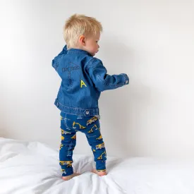 Personalised Construction Organic Childs Denim Jacket