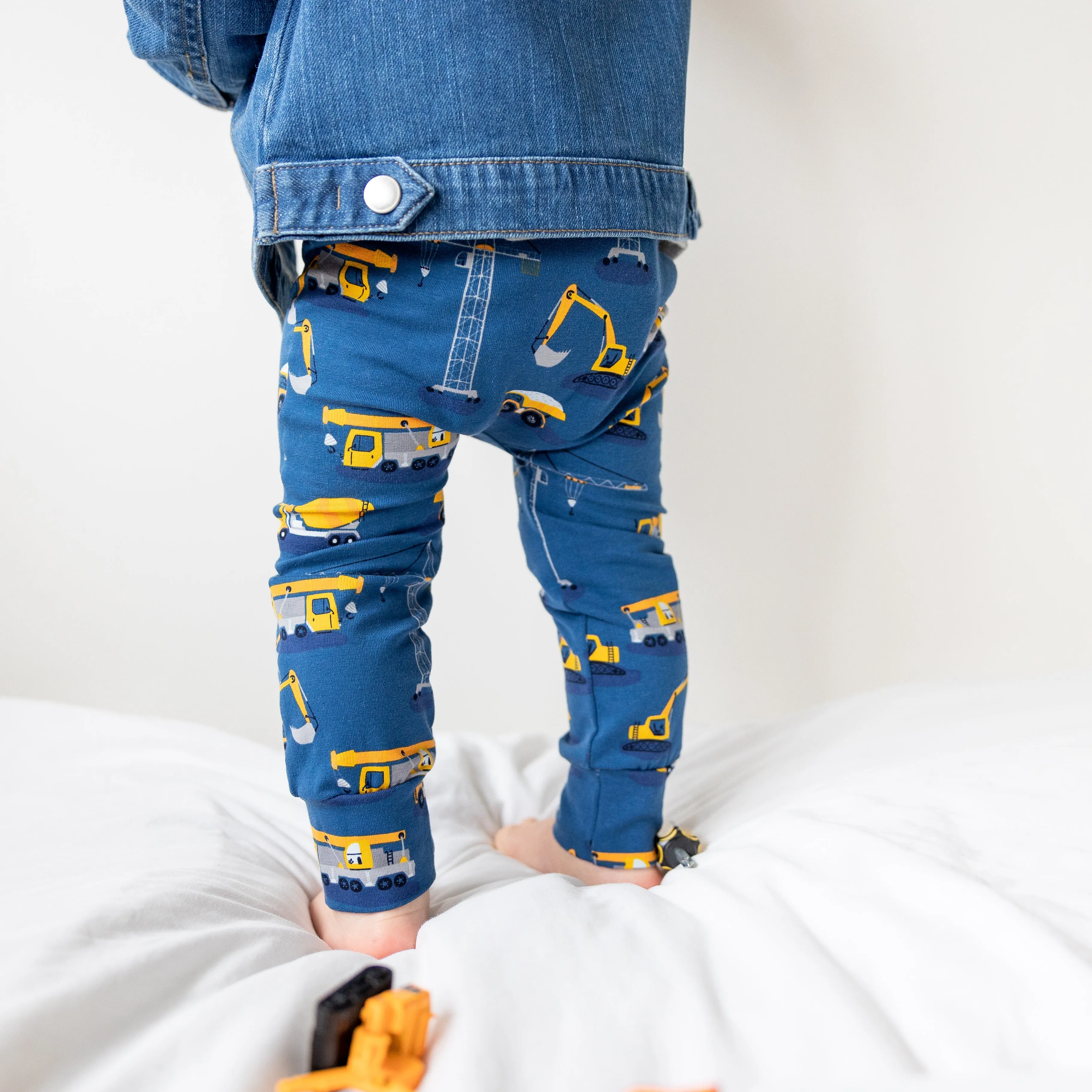 Personalised Construction Organic Childs Denim Jacket