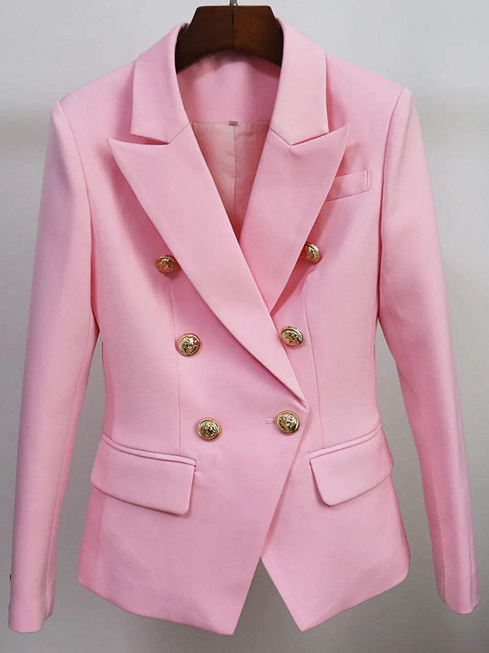 Pink Double Breasted Blazer