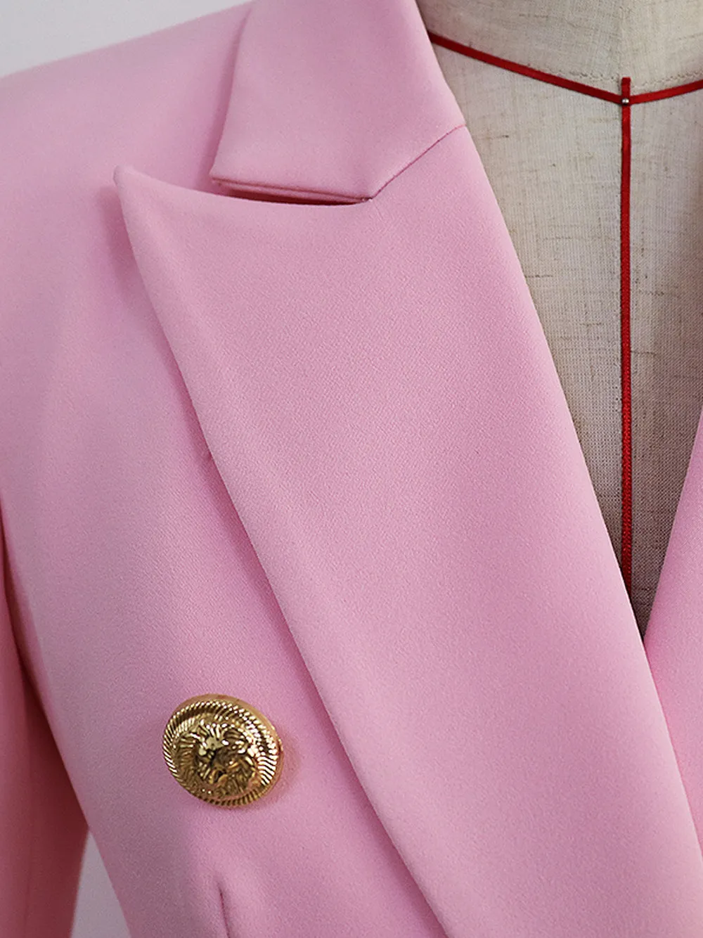 Pink Double Breasted Blazer