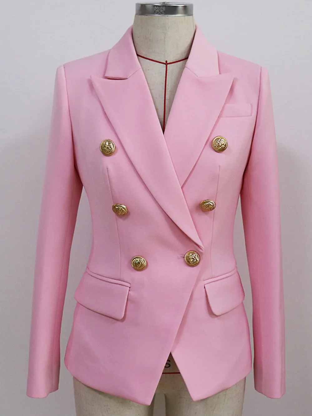 Pink Double Breasted Blazer