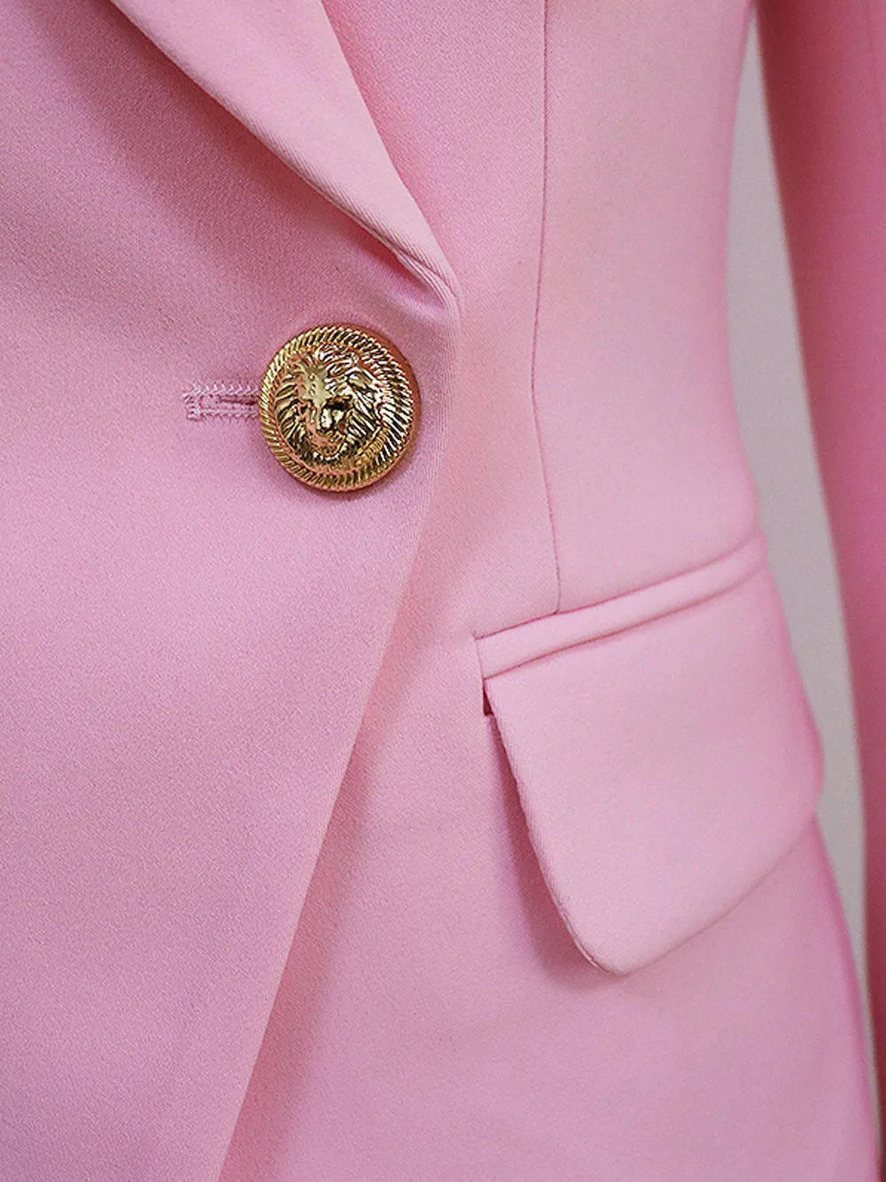 Pink Double Breasted Blazer