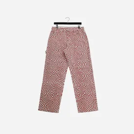 Pleasure Washy Double Knee Work Pants P23F008-Red