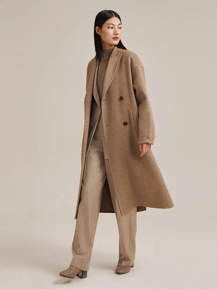 Pure Cashmere Woolen Coat