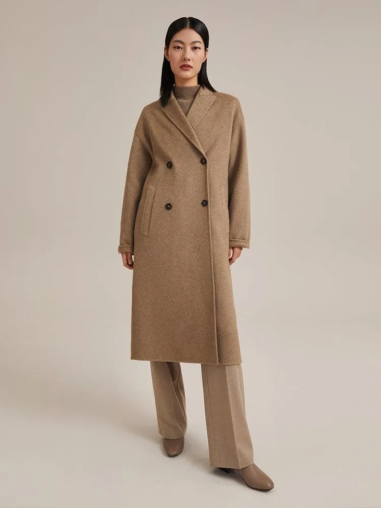Pure Cashmere Woolen Coat