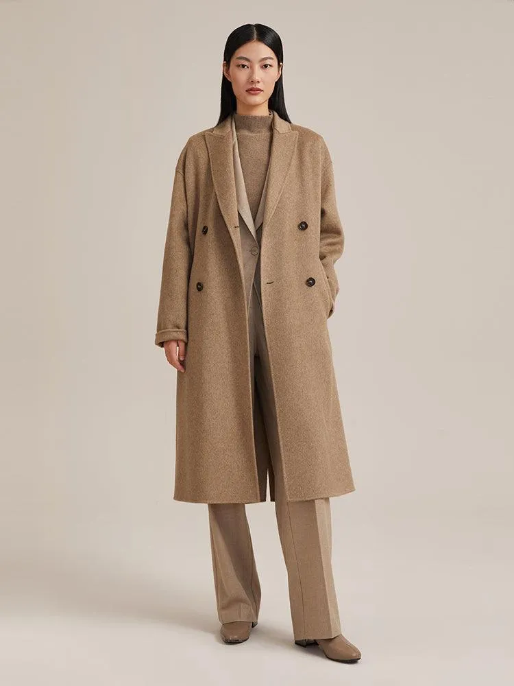 Pure Cashmere Woolen Coat