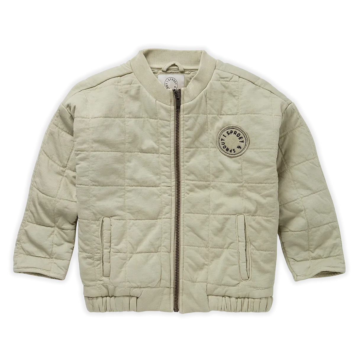 Quilted Sweat Jacket – aloe vera green