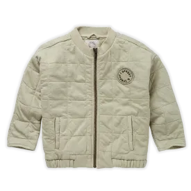 Quilted Sweat Jacket – aloe vera green