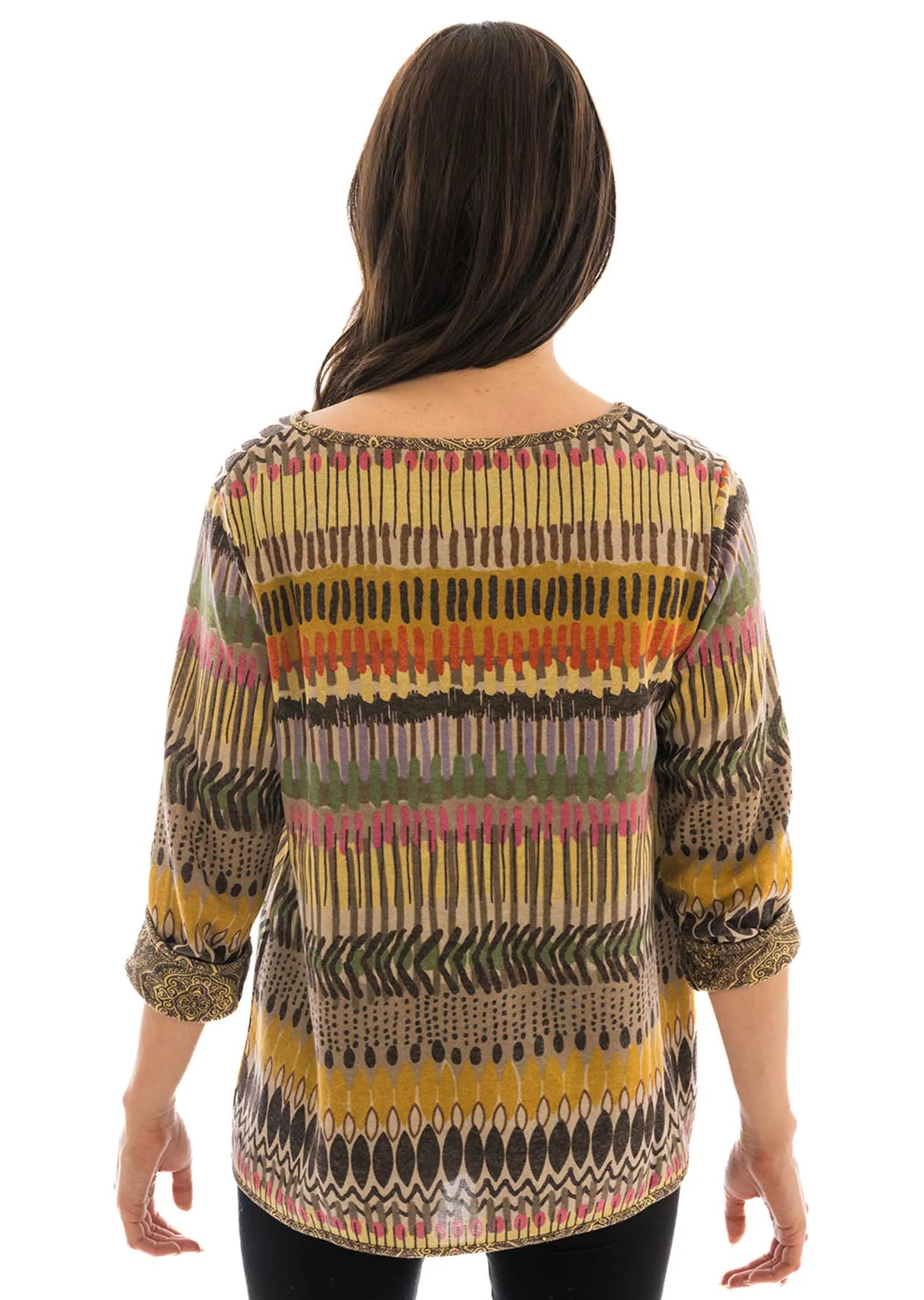 Reversible V-neck w/trim