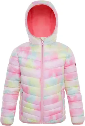 Rokka&Rolla Girls' Reversible Lightweight Puffer Jacket Hooded Water-Resistant Winter Coat