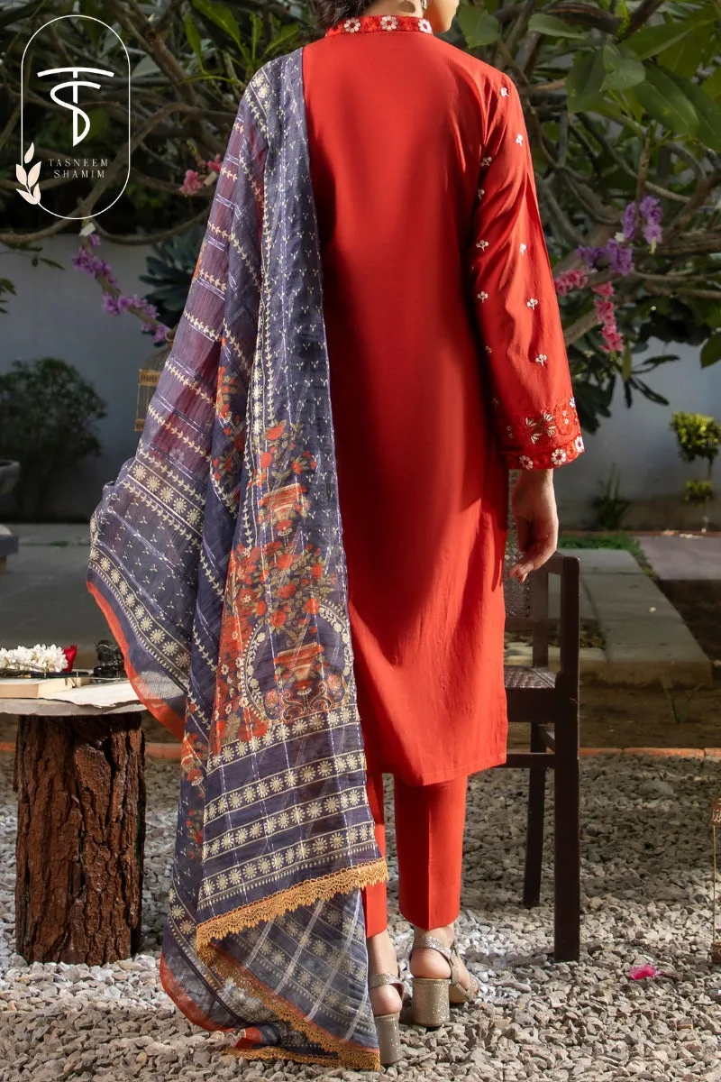 Ruby Red | 3-Piece Suit | Lawn