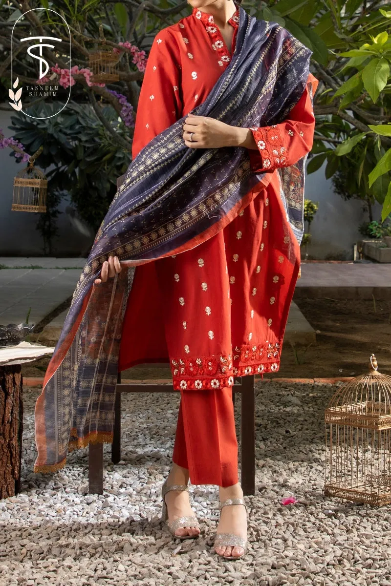 Ruby Red | 3-Piece Suit | Lawn
