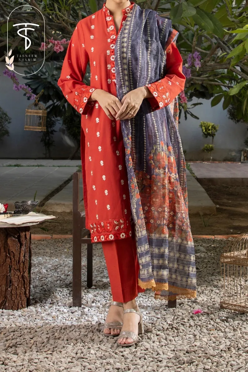 Ruby Red | 3-Piece Suit | Lawn