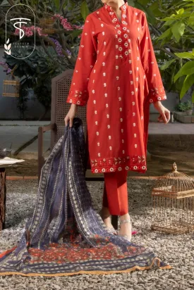 Ruby Red | 3-Piece Suit | Lawn