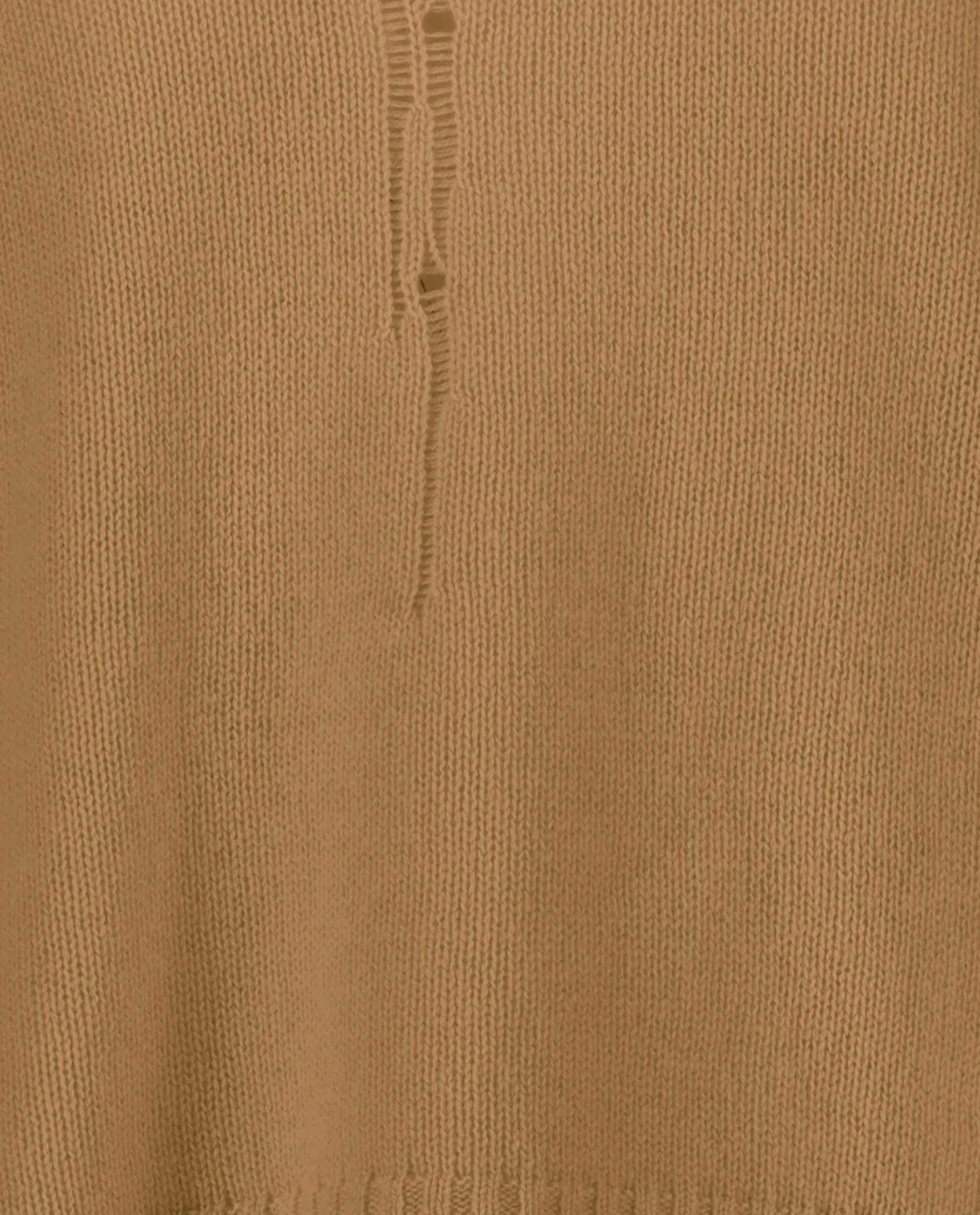 Rundhals Pullover aus Cashmere-Mischung in Beige