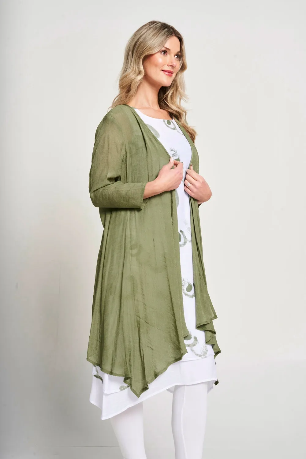 Saloos Sleeveless Print Dress & Jacket Twinset