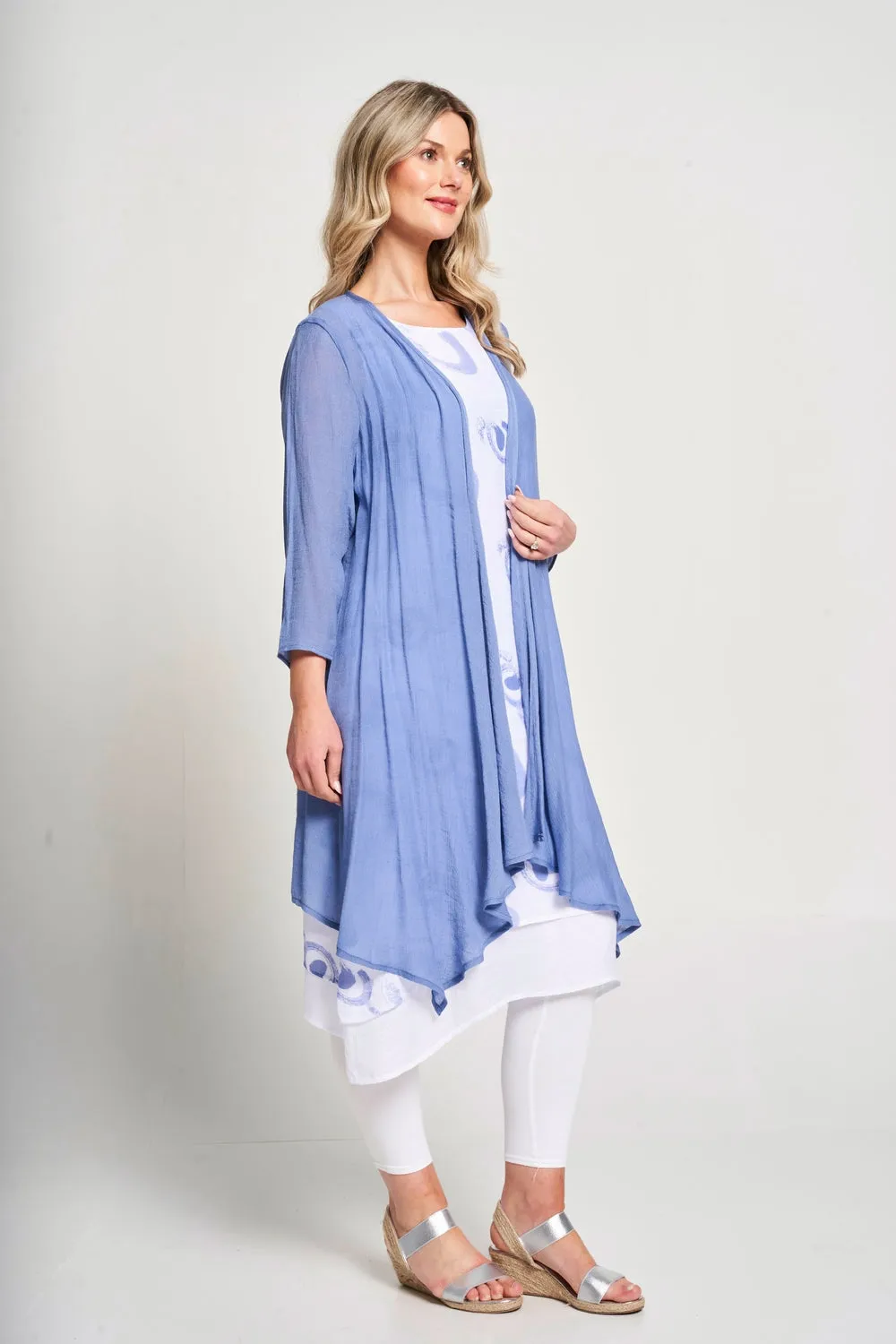 Saloos Sleeveless Print Dress & Jacket Twinset