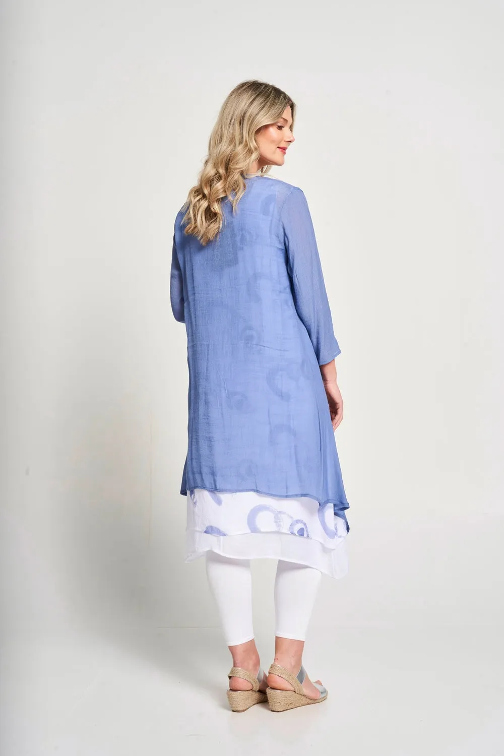 Saloos Sleeveless Print Dress & Jacket Twinset