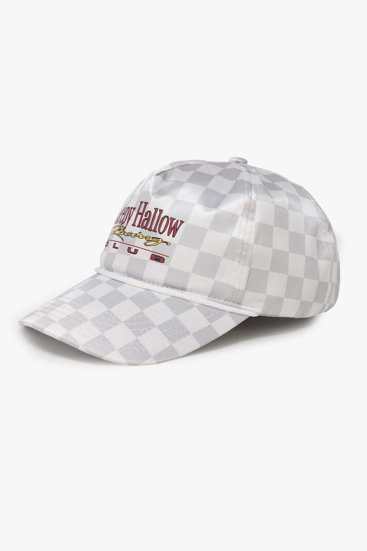 SHRC Checkered Satin Hat - White