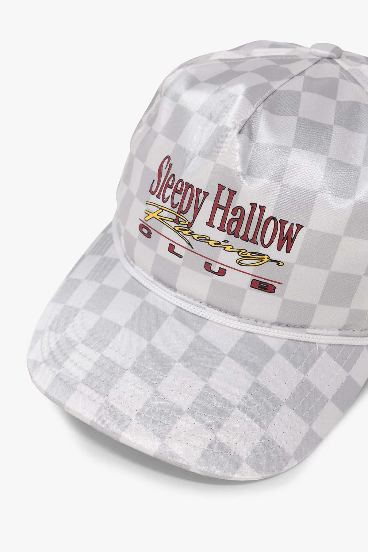 SHRC Checkered Satin Hat - White
