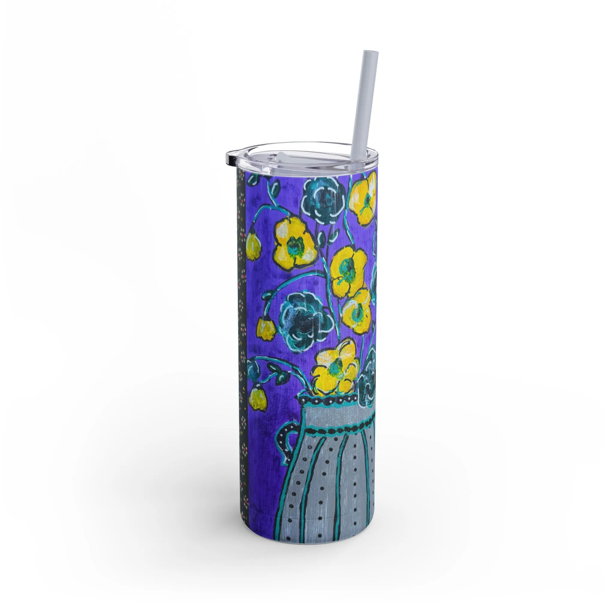 Skinny To-Go Tumble - Lavender Vase, 20oz