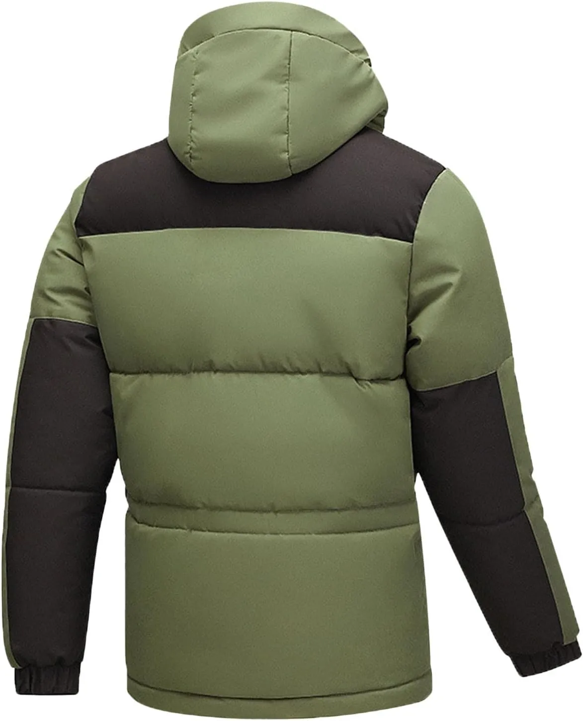 Snow Beauty Male Detachable Hat Color Blocked Casual Warm Loose Jacket