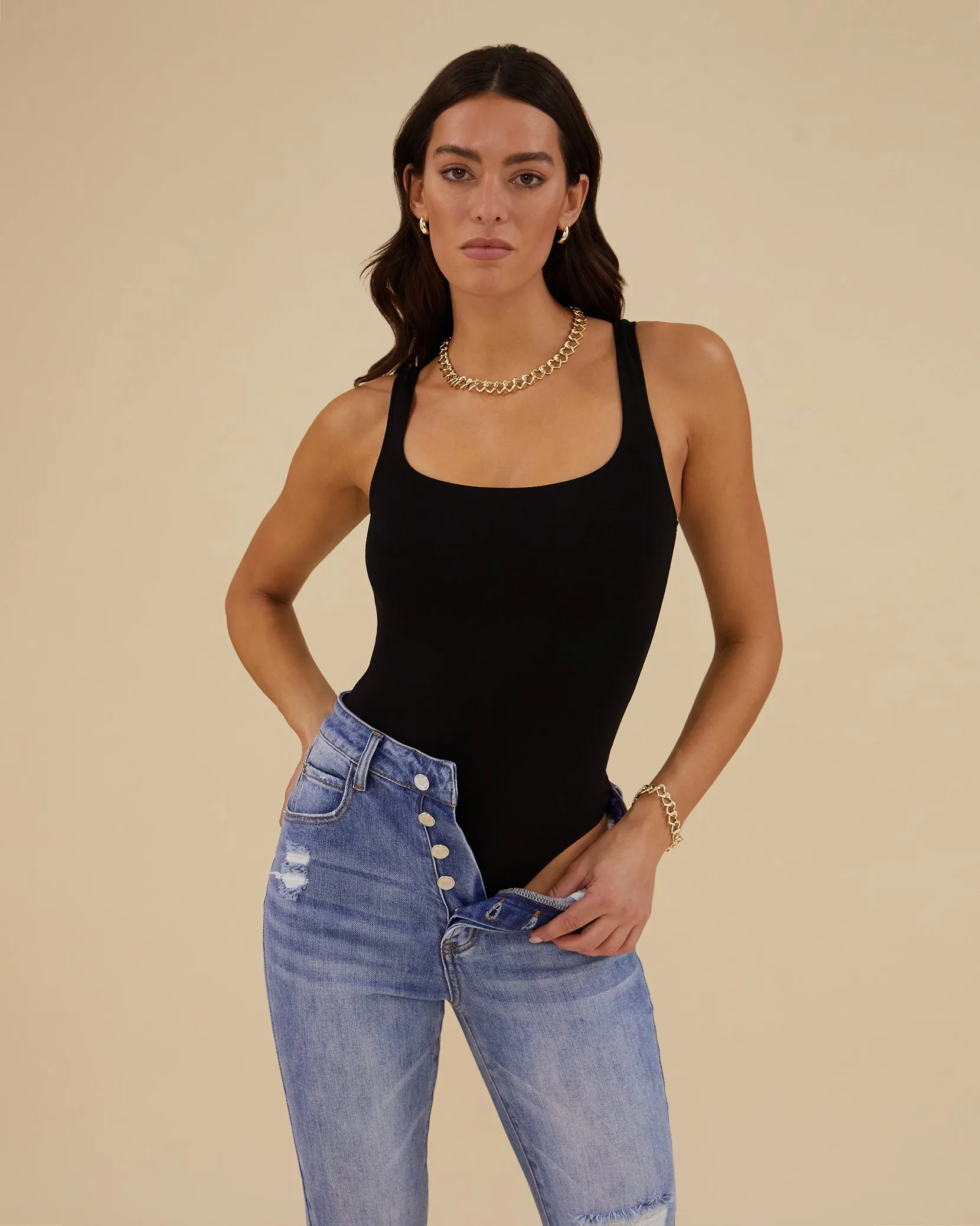 Square Neck Body Suit