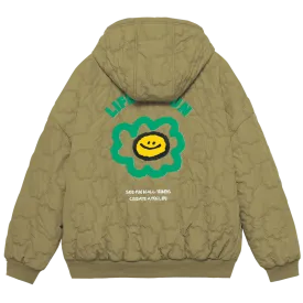 TAKA Original Life Is Beautiful Daisy quilted hooded jacket