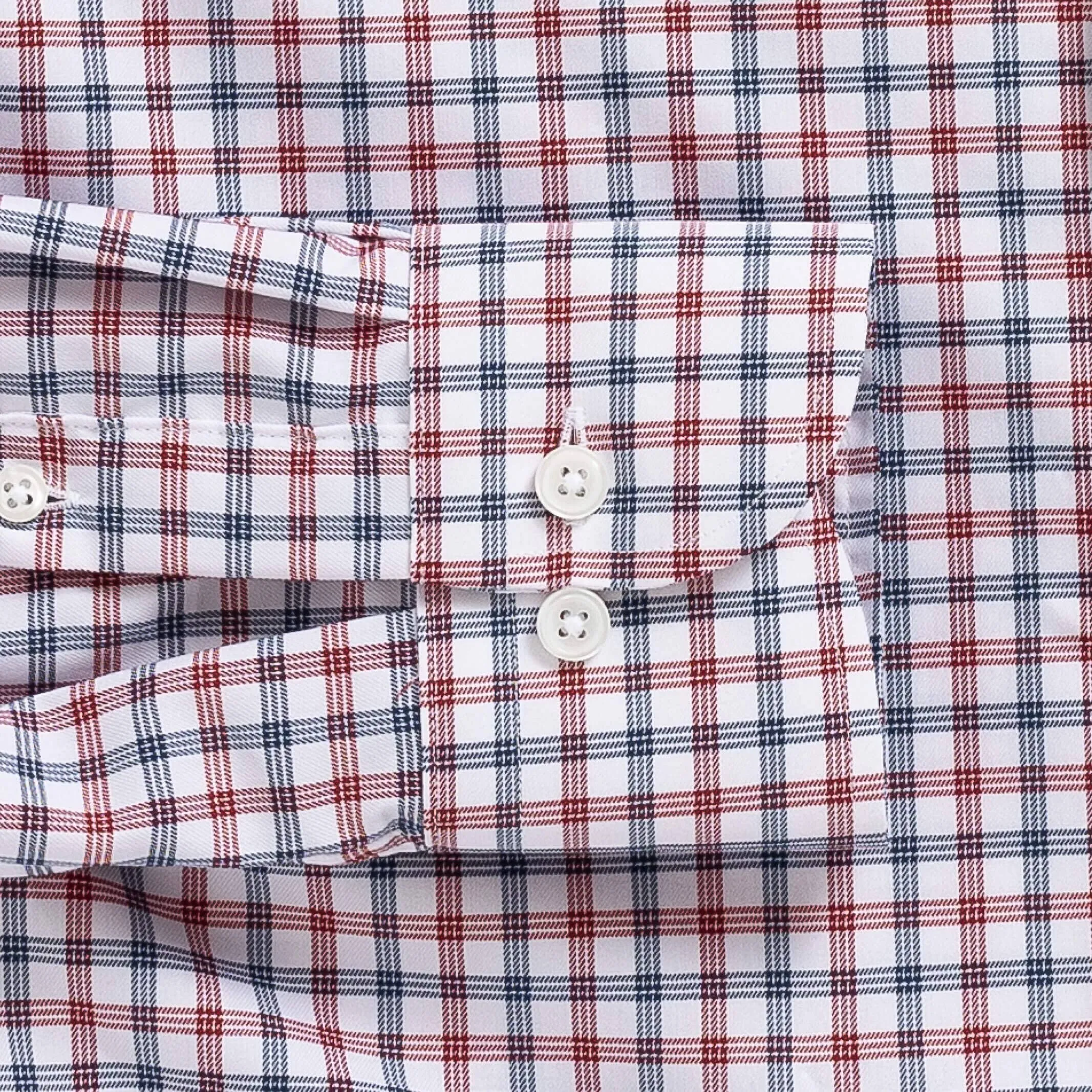 The Brick Red Journey Flex Performance Check Custom Shirt