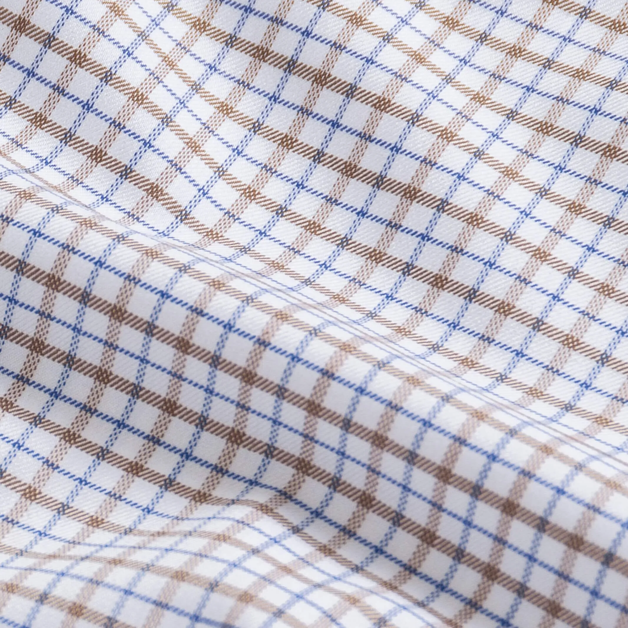 The Brown Journey Flex Performance Grid Check Custom Shirt