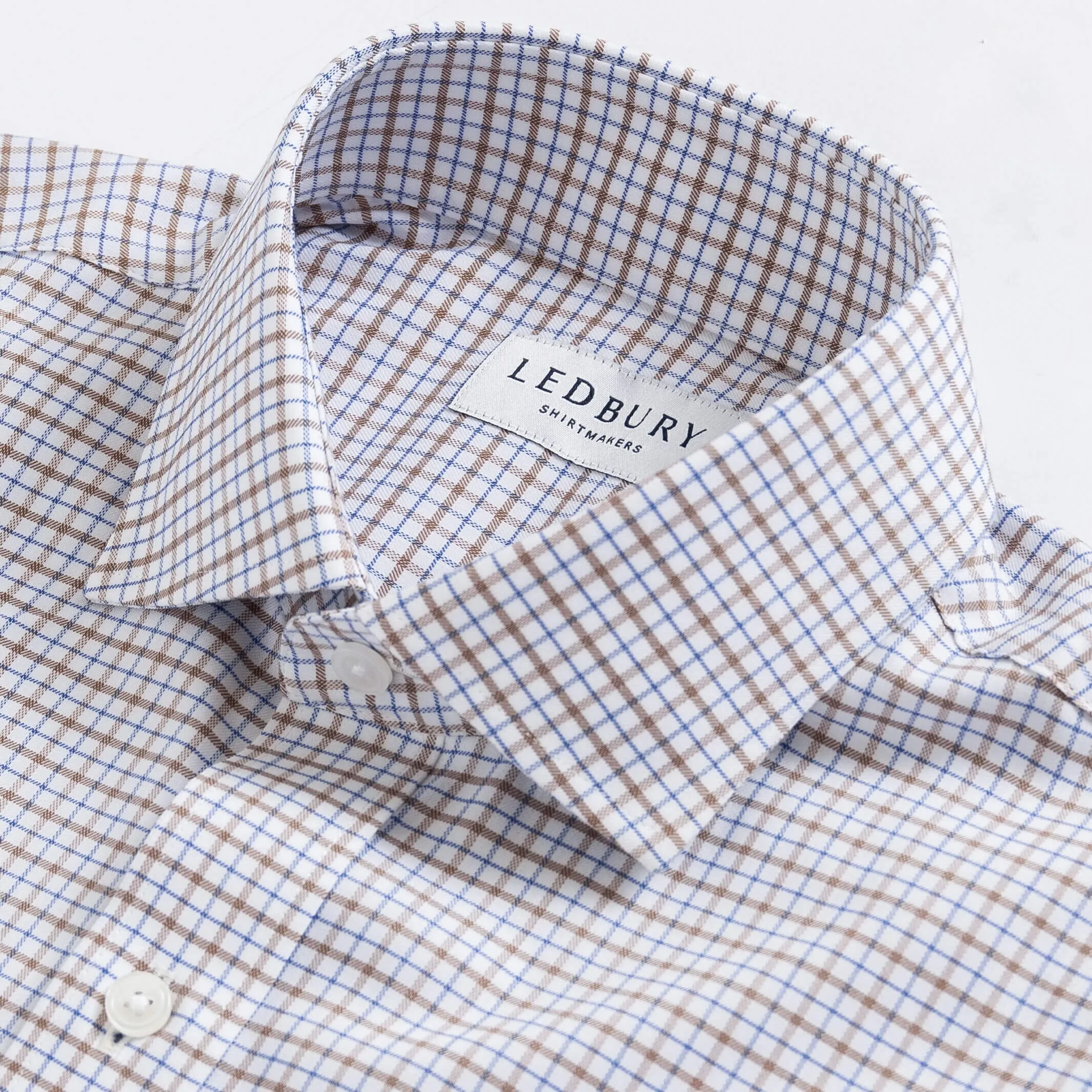 The Brown Journey Flex Performance Grid Check Custom Shirt