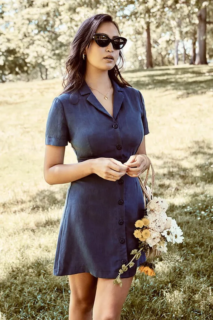 The Notch Collar Two Piece Dress