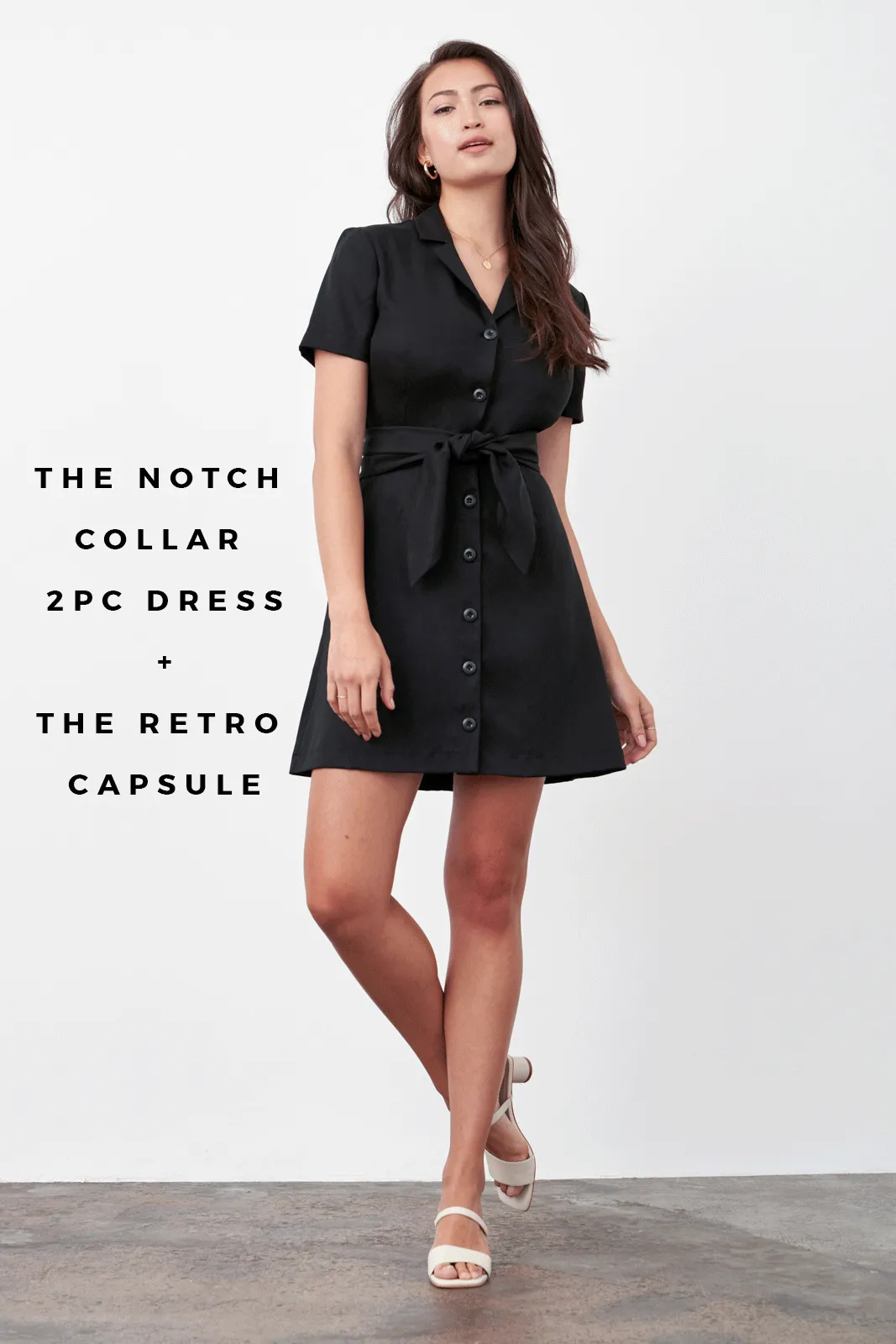 The Notch Collar Two Piece Dress