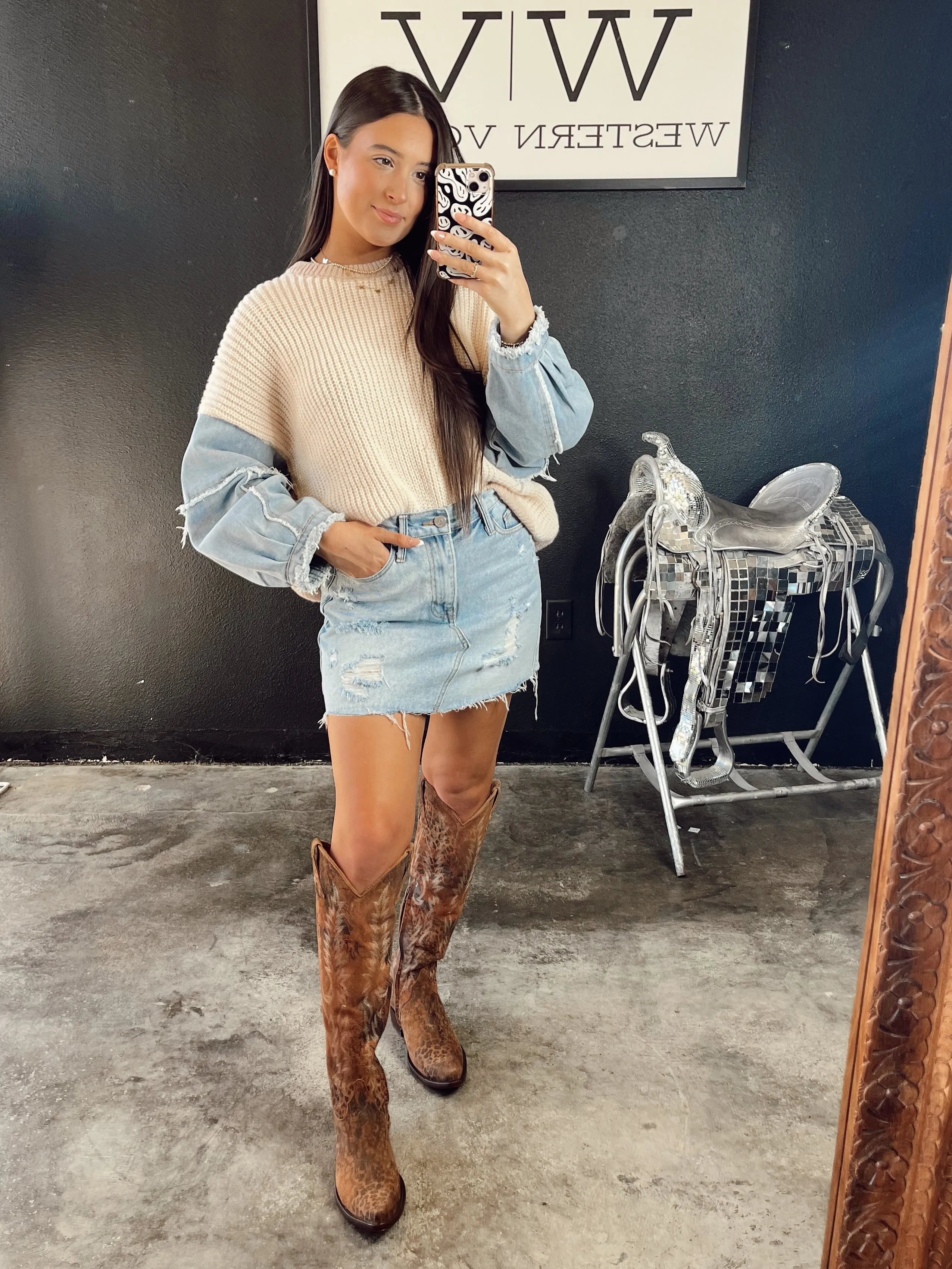 The Thorp Denim Sweater-M/L