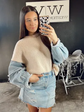 The Thorp Denim Sweater-M/L