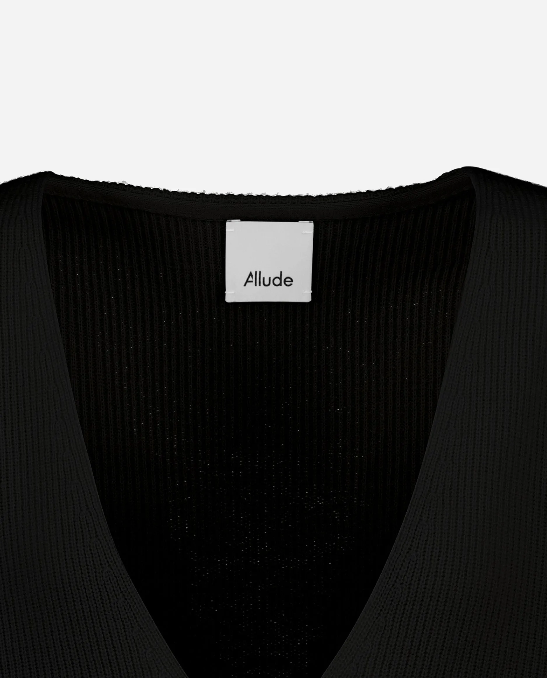 V-Pullover aus Cashmere-Mischung in Schwarz