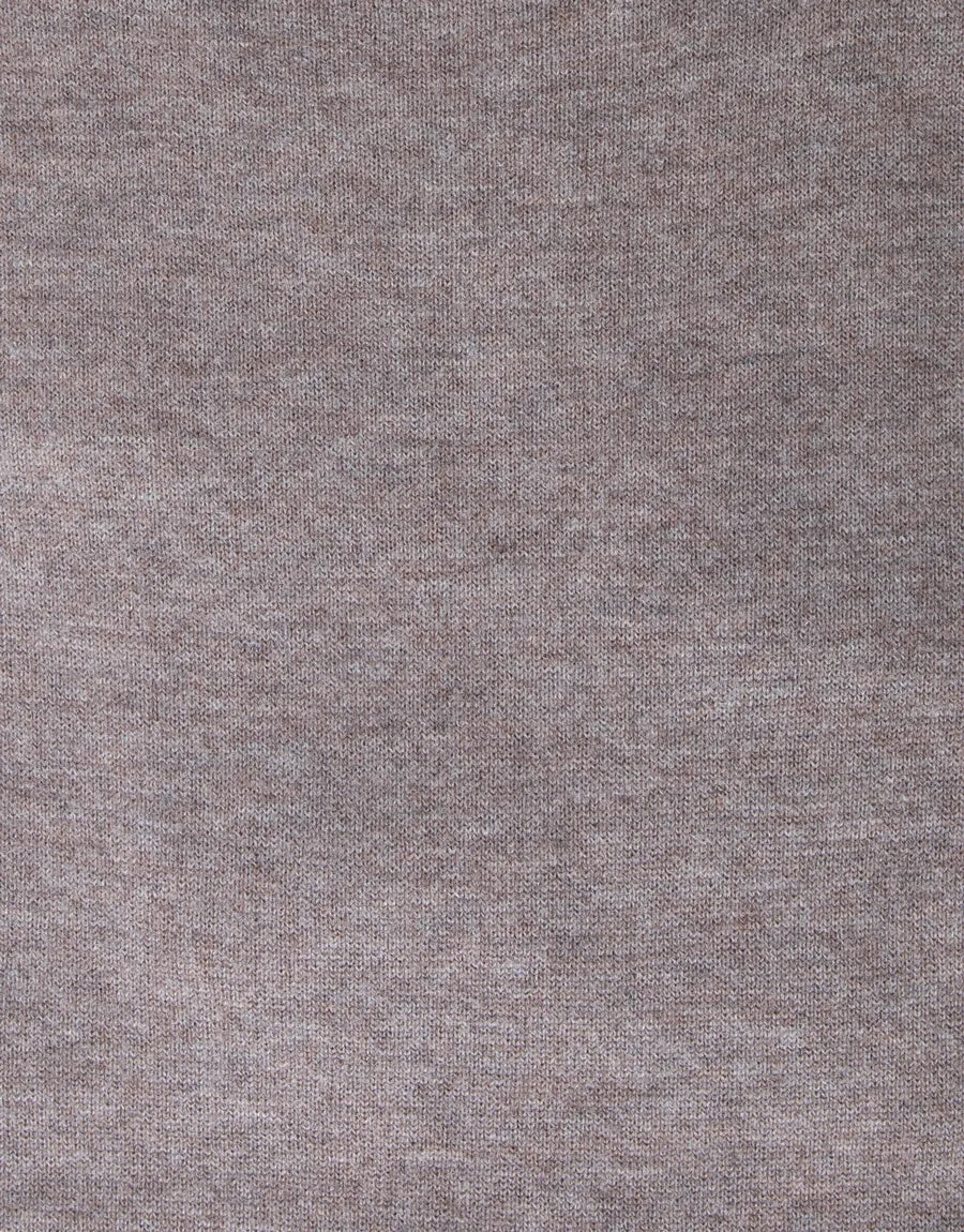 Wanaka Brown Roll Neck Jersey