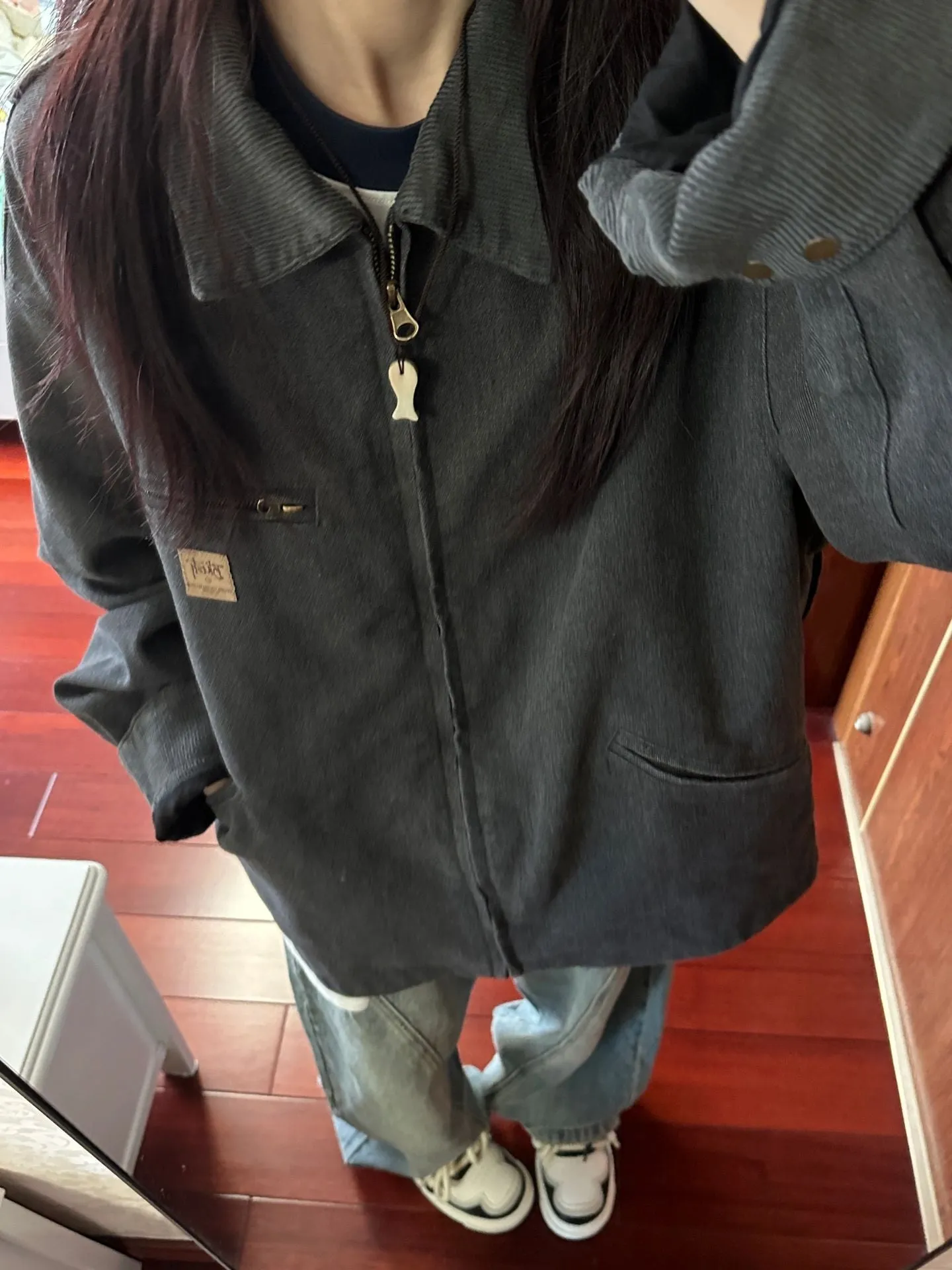 Wenkouban 90s streetwear American Vibe Style Denim Coat Women's Spring and Autumn Niche BF Style Retro High Street Baseball Uniform Jacket Top