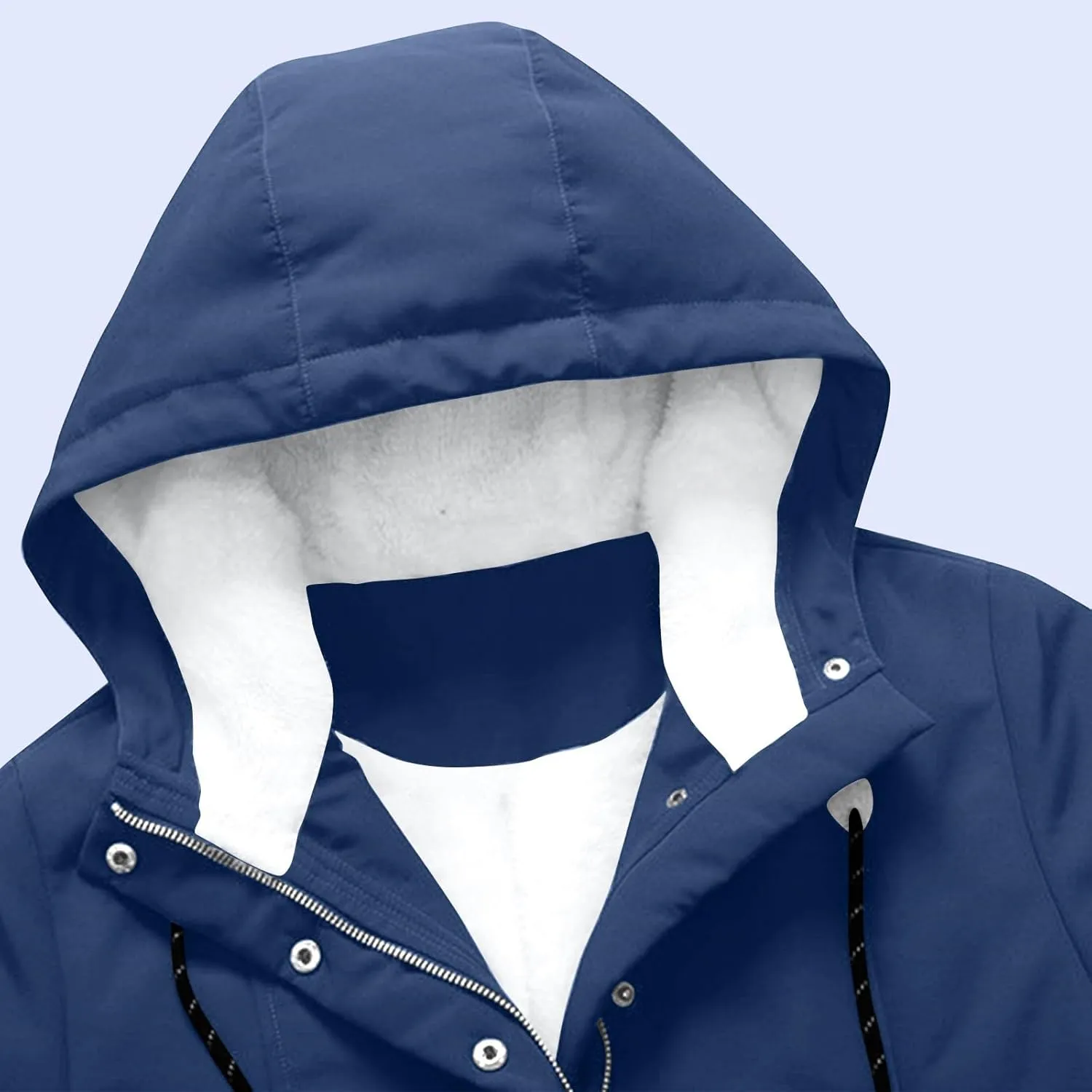 Winter Coats for Women 2025 Plus Size Warm Sherpa Fleece Lined Jackets Hooded Parka Peacoat Outerwear