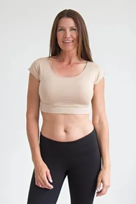 Women Tank Top Cami Layering HALFTEE Cap Sleeve Tee | Demi Crop Undershirt for Women & Teens XS-6X