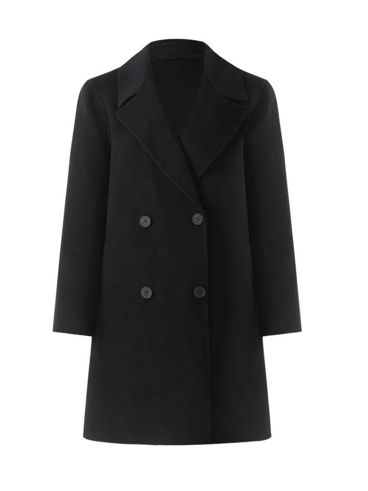Wool And Cashmere Double-Faced Notched Lapel Coat