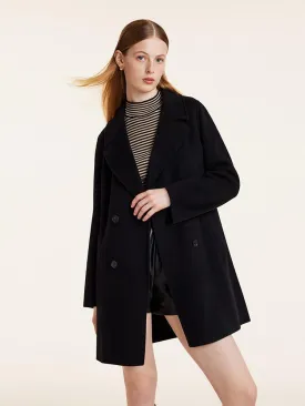 Wool And Cashmere Double-Faced Notched Lapel Coat