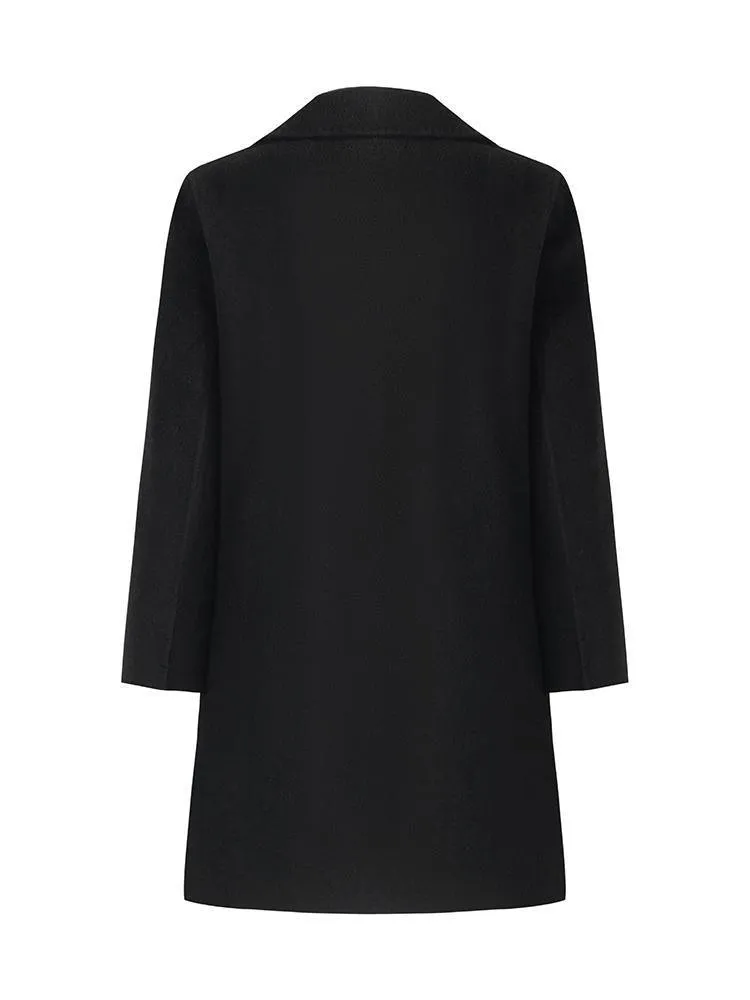 Wool And Cashmere Double-Faced Notched Lapel Coat