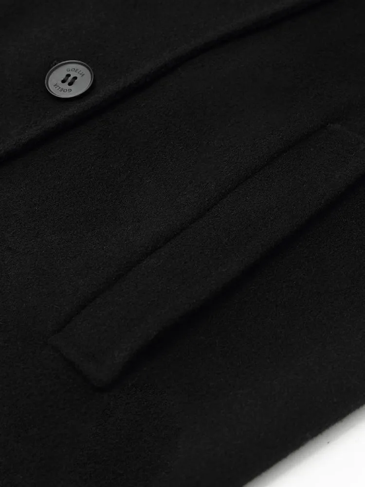 Wool And Cashmere Double-Faced Notched Lapel Coat