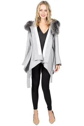 Wool Blend Short Hooded Jacket