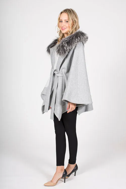 Wool Blend Short Hooded Jacket